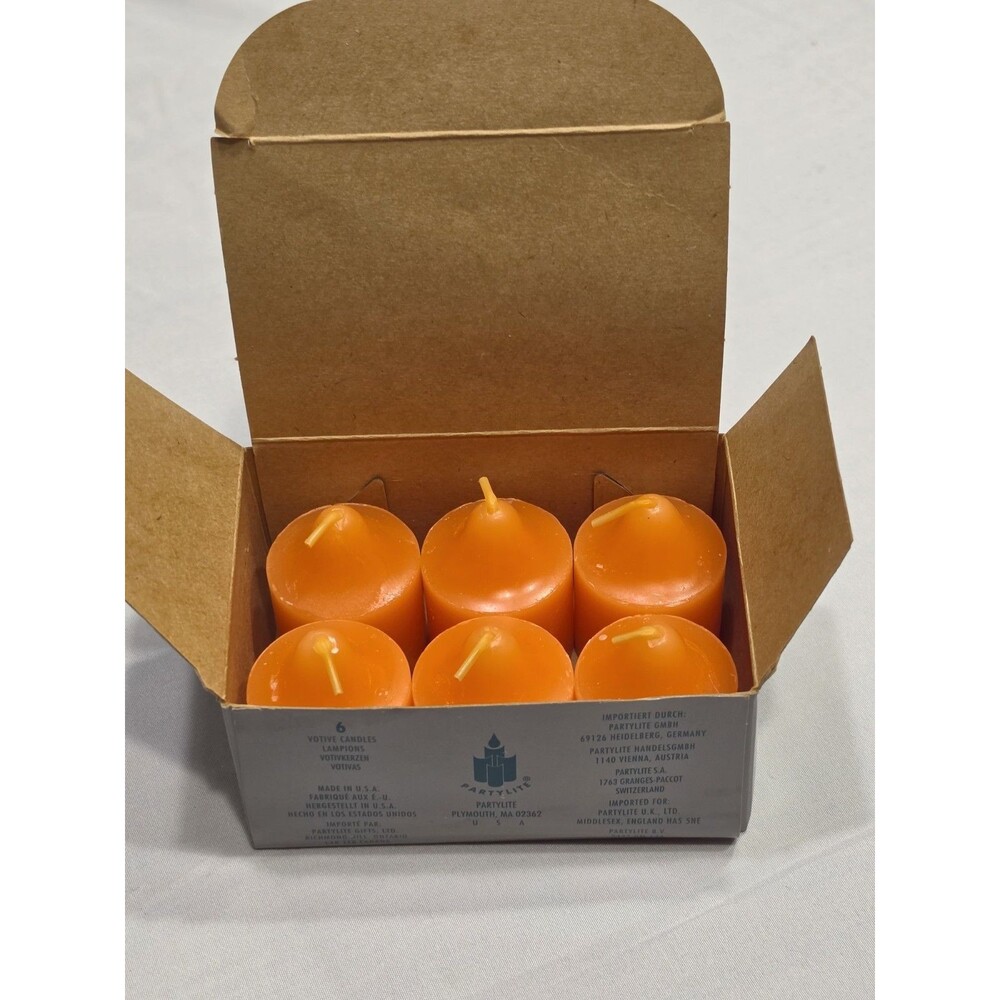 Partylight 24)Votive&9)Tealight Candles ,Orange, Pine, Cranberry, Candy Cane